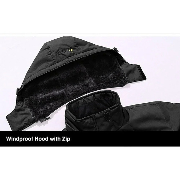 Men's Waterproof Fleece Lined Winter  Coats Windproof Warm Snow Ski Jacket - Picture 2 of 7